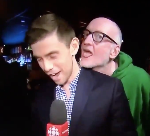 Reporter is Licked Live on Camera 