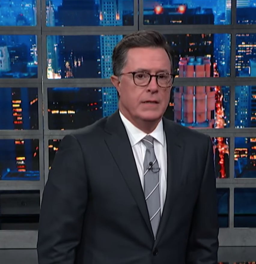 Stephen Colbert Takes Shots at Guns 