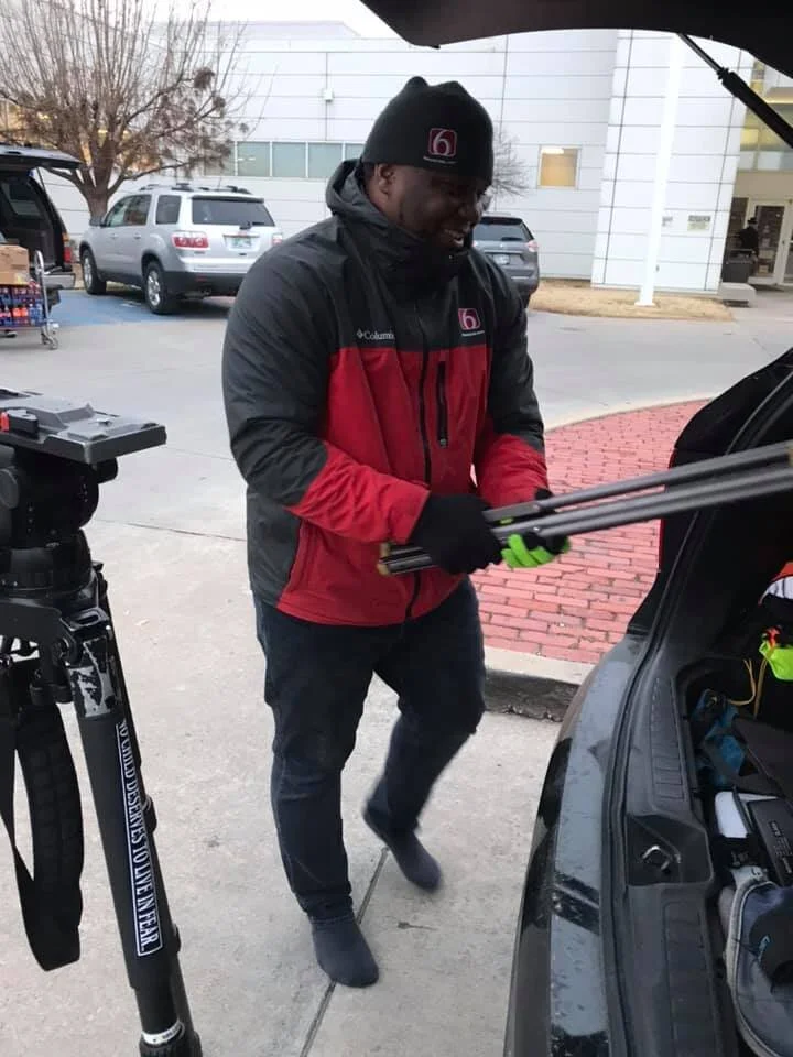 Photog Gives Up His Shoes While On a Live Shot 