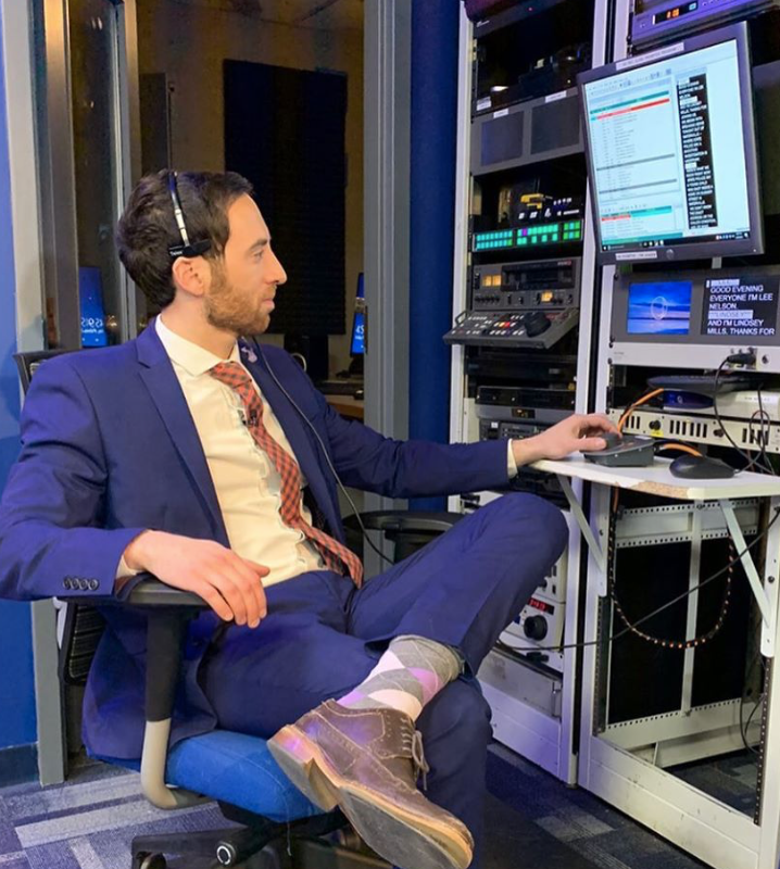 Anchor Now Rolling the Prompter 