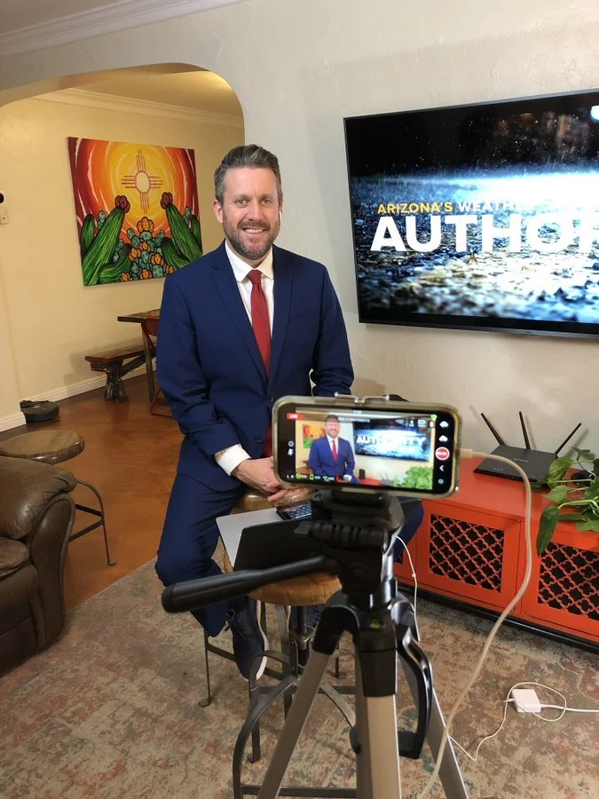 Anchoring the News from His Bedroom