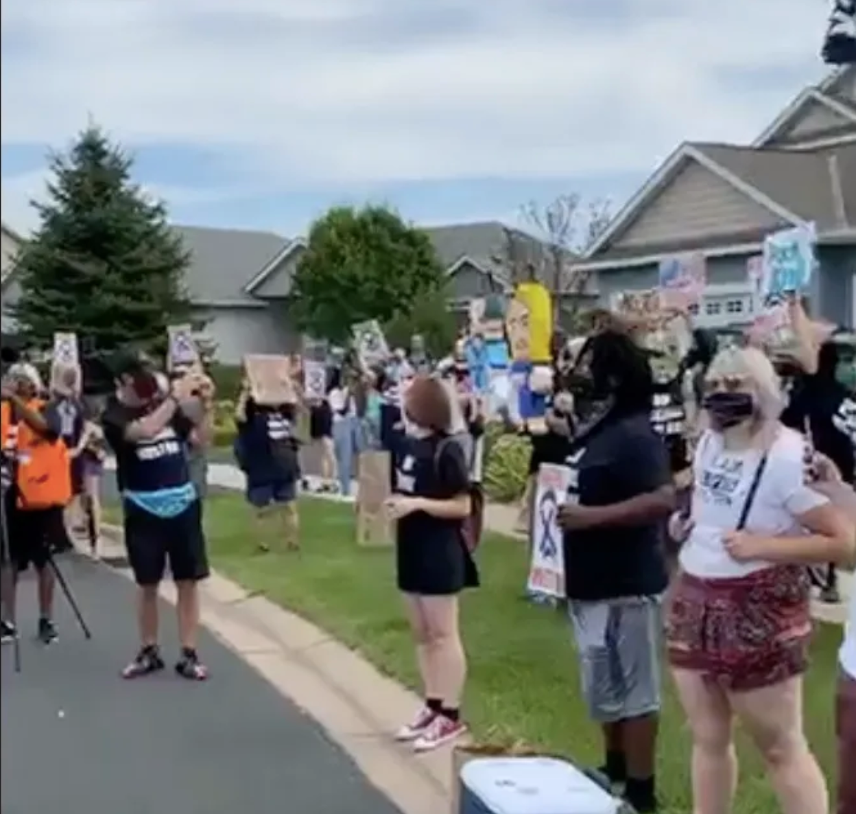 Protesters Destroy Piñata Made to Look Like Twin Cities Reporter (Updated)