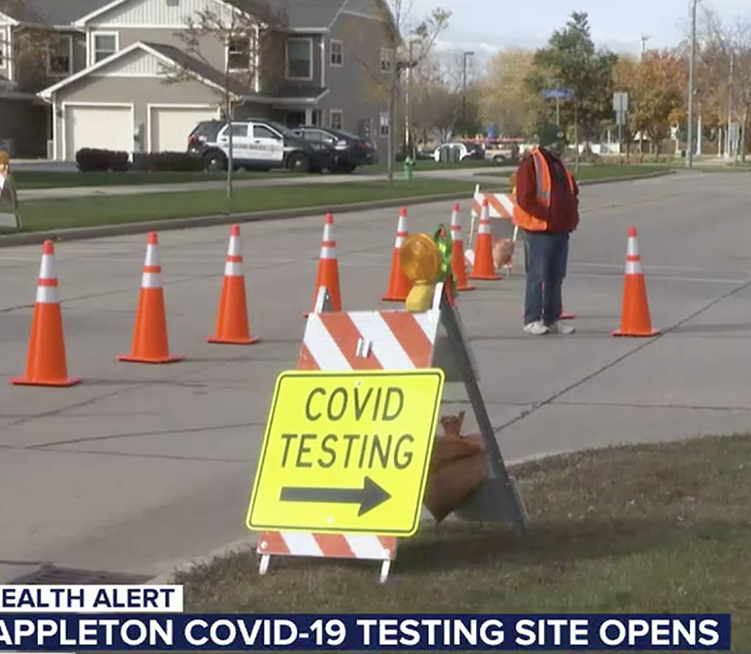 Station Crashes Live Truck into COVID Testing Site
