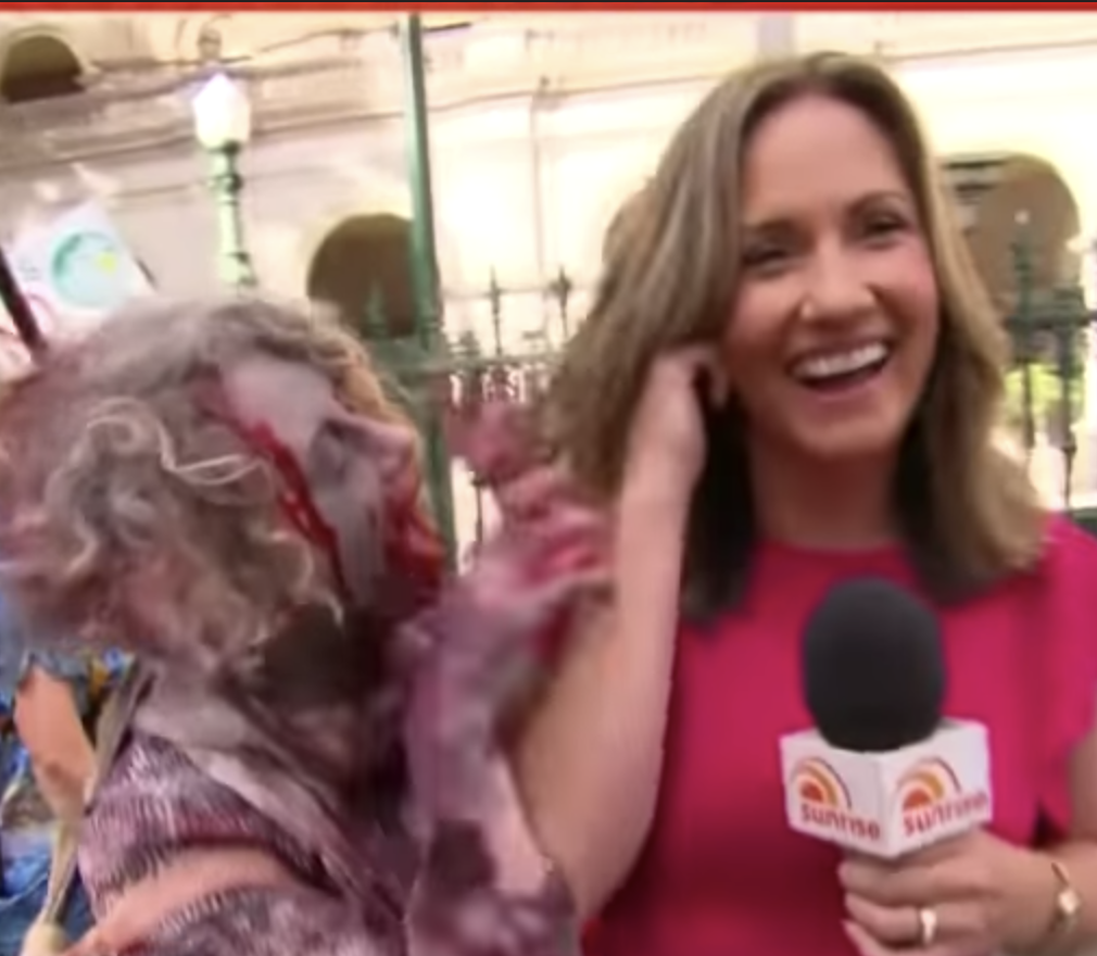 Reporter Attacked By Zombie