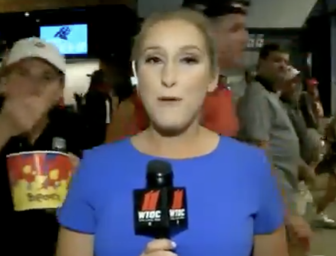Reporter Harassed While Live 