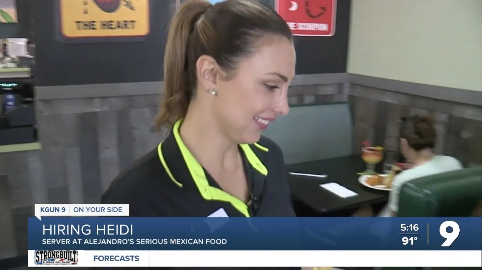 Anchor is Hired as a Waitress 