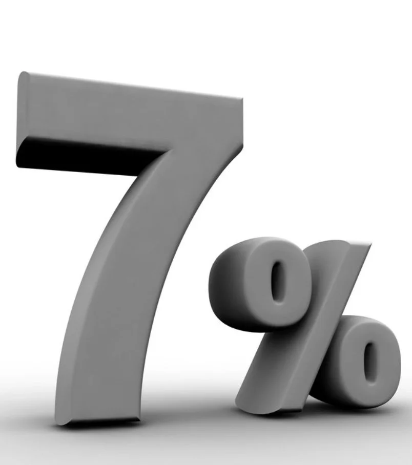 7%