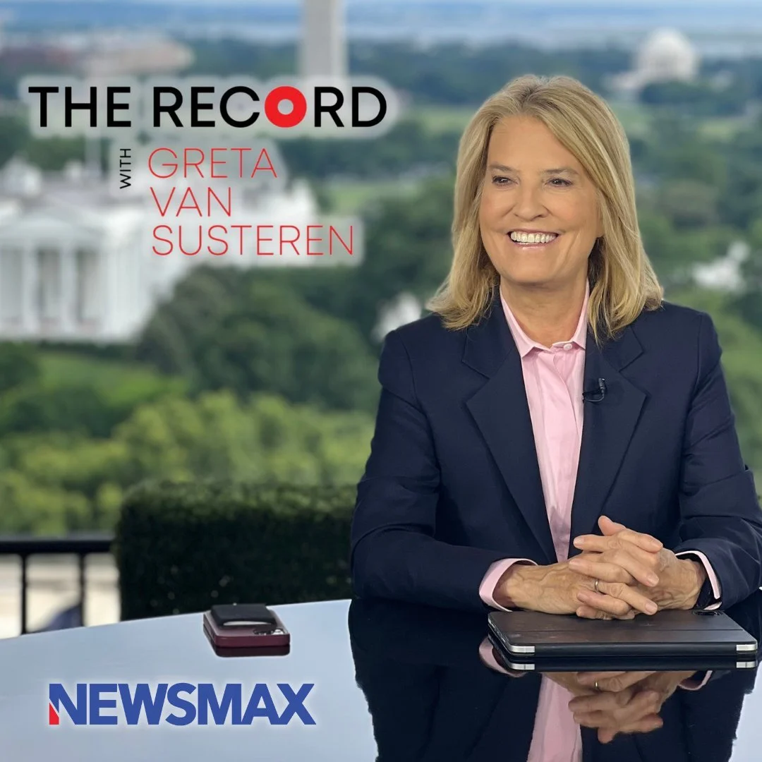 Greta Panders to the NewsMax Base 