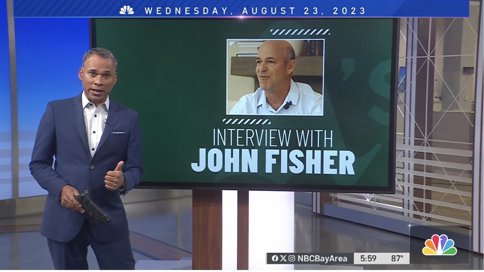 A TV Interview with No Sound