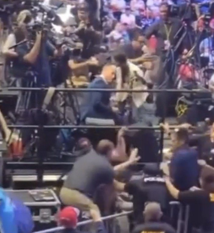 Trump Supporter Attacks the Media 