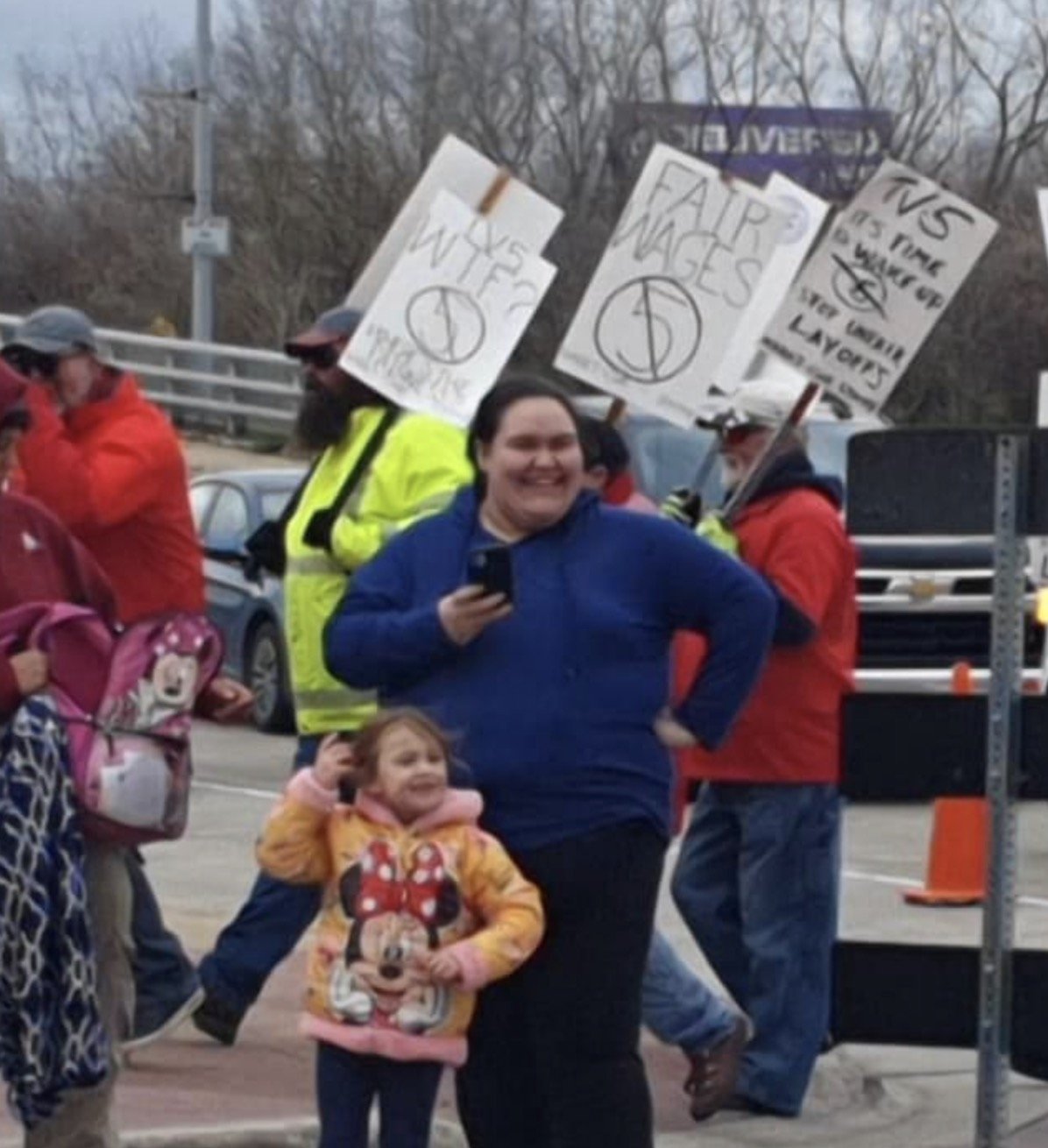 Setting Up a Picket Line in Saginaw 
