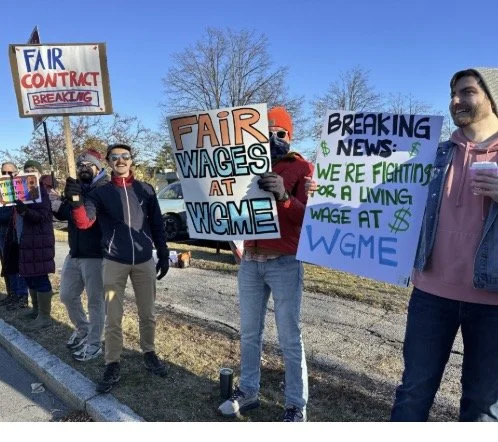 Picket Line Set Up Outside Sinclair Station 