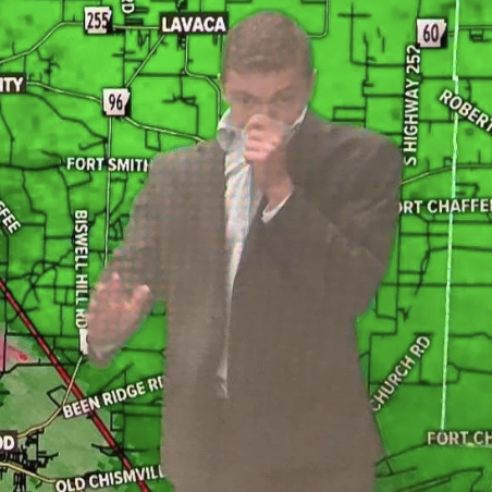 Giving a Tornado Warning, While the Station is on Fire 