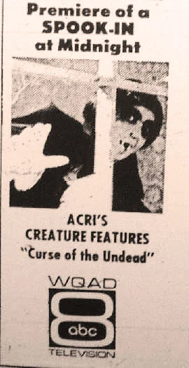 A newspaper ad for a special "Spook-In" edition of the Creature Feature.