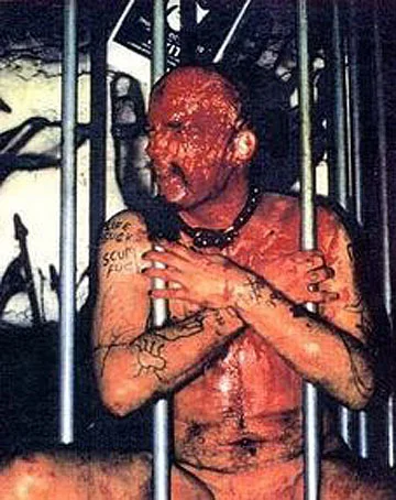 When the brown comes tumbling down: GG Allin in an excrement moment.