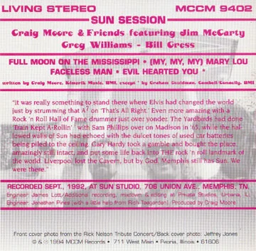 The back cover of the EP.