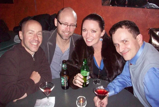 A typical 365 Bars shot of people inside of a bar. "Pleased to meet you...I gotta run now!"