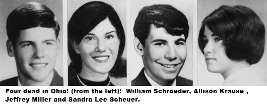 Images of Kent state shooting victims May 4, 1970