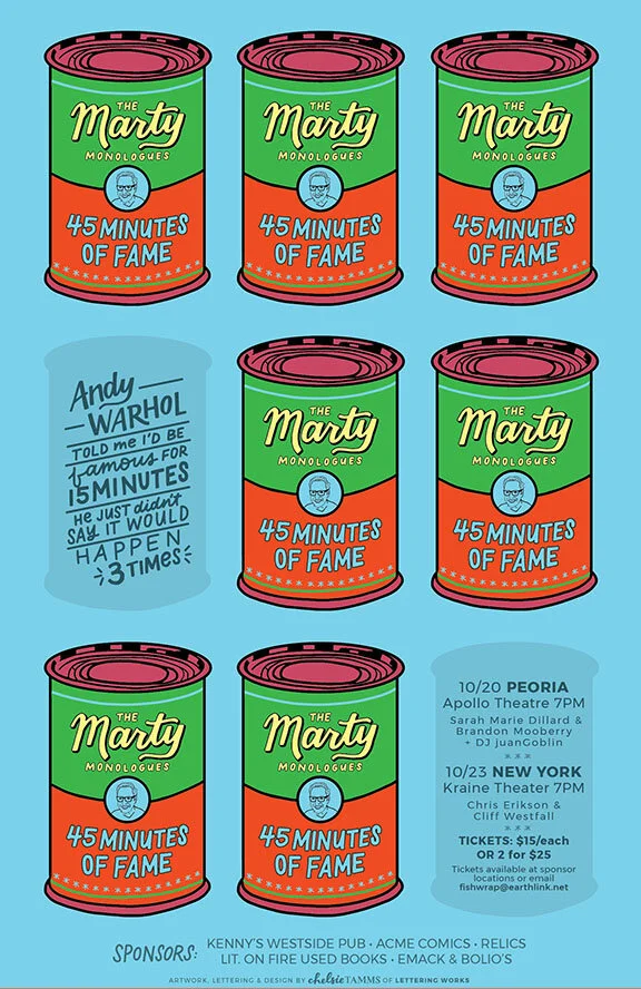 All designs and artwork by Chelsie Tamms from Lettering Works .