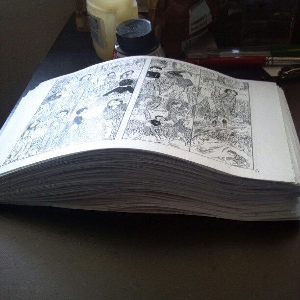 The final books after they'd been cut and stapled