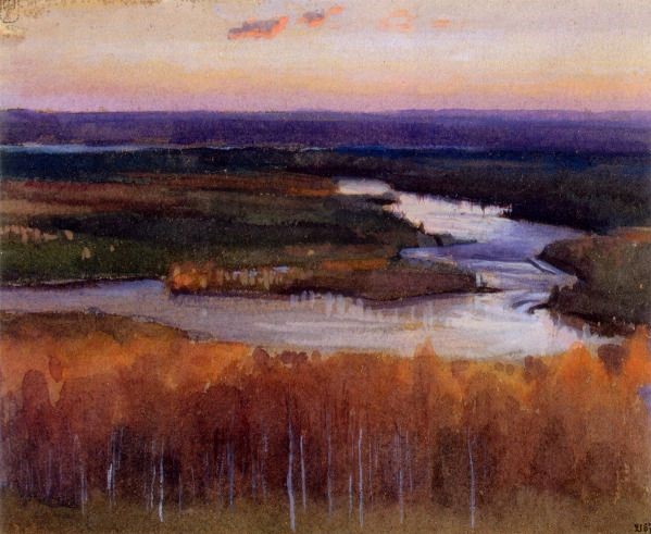 SEPT - Autumn Landscape with a River-1895- by Eero Järnefelt.jpeg