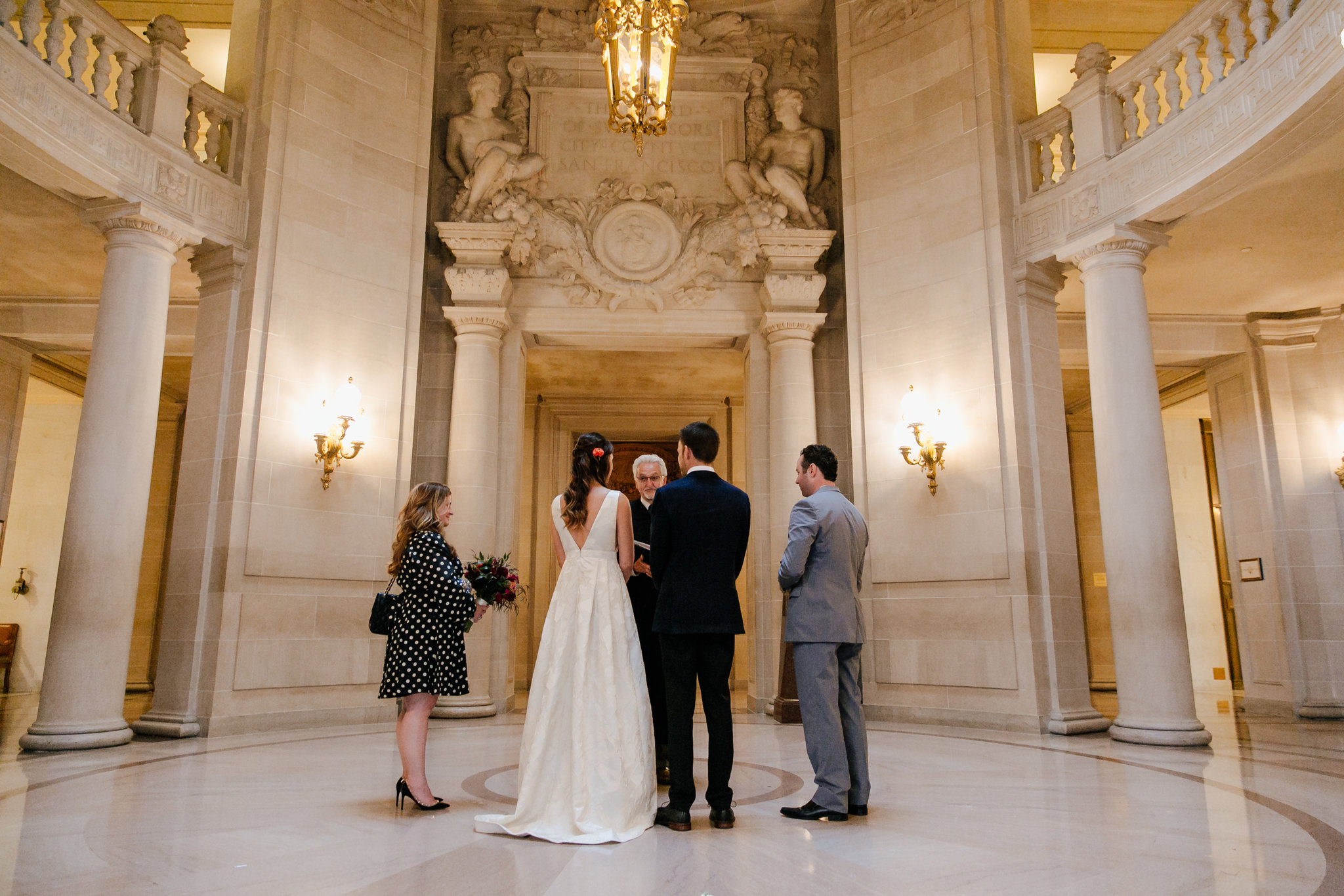 Laid back city hall wedding