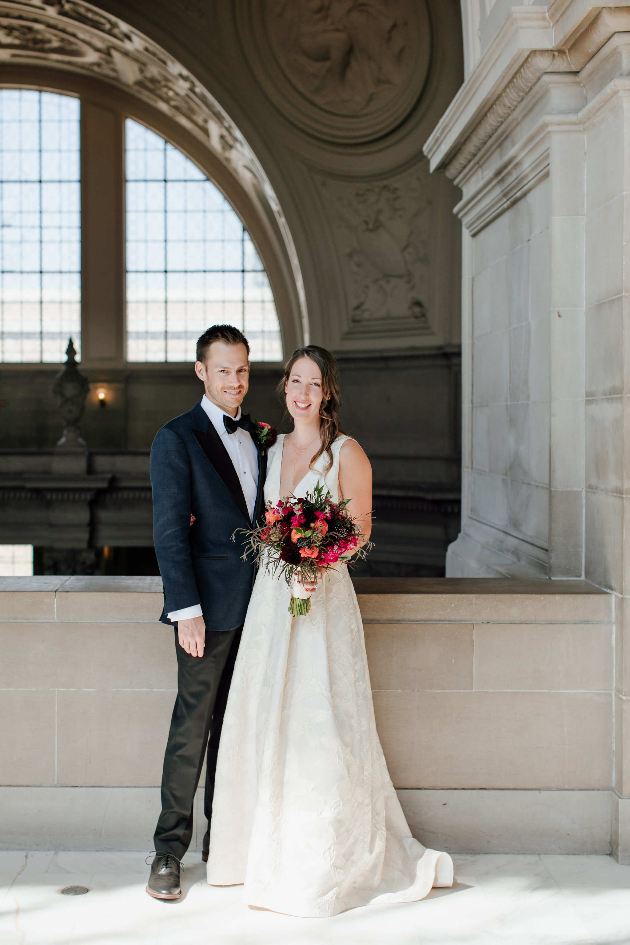 Laid back city hall wedding