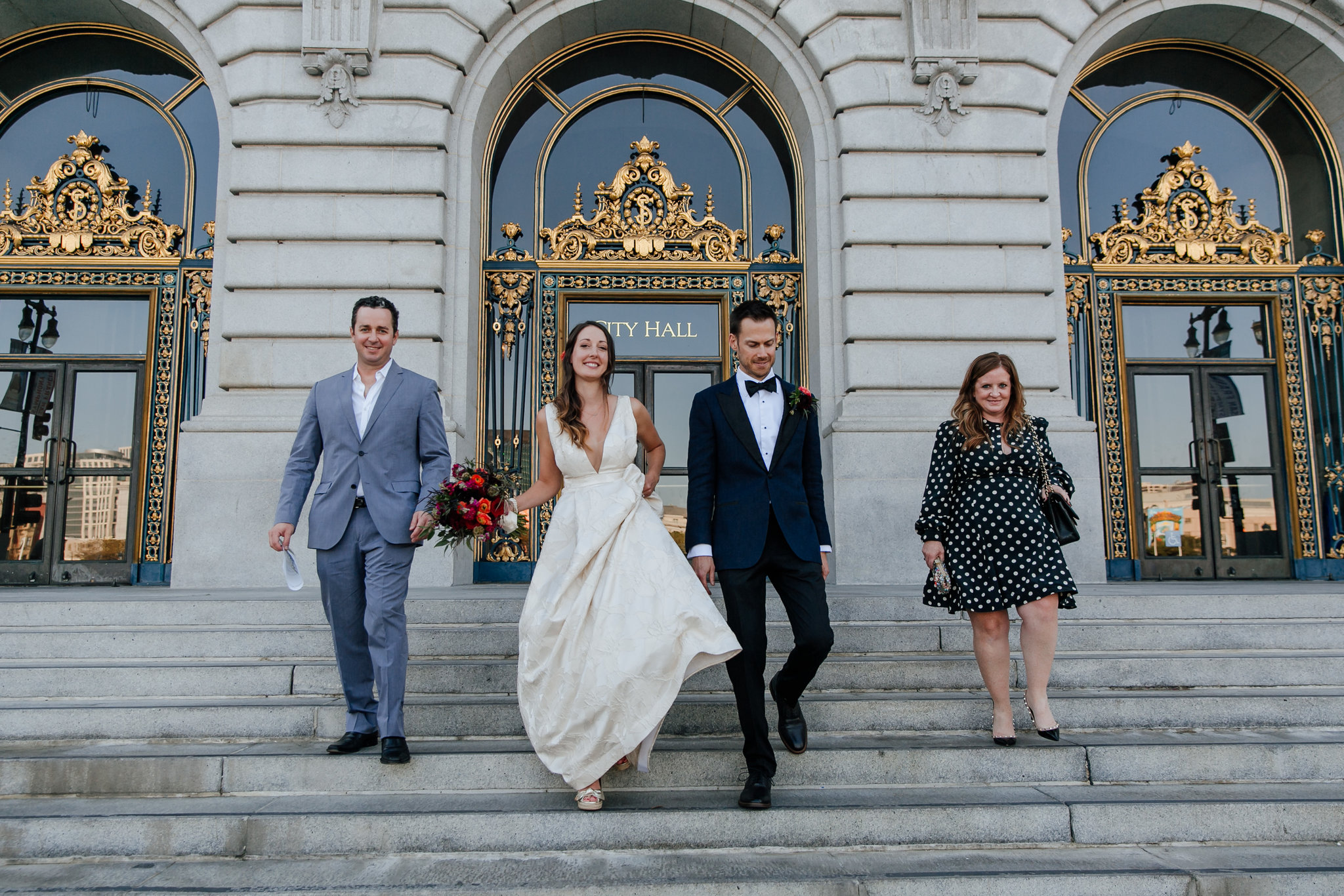 Laid back city hall wedding