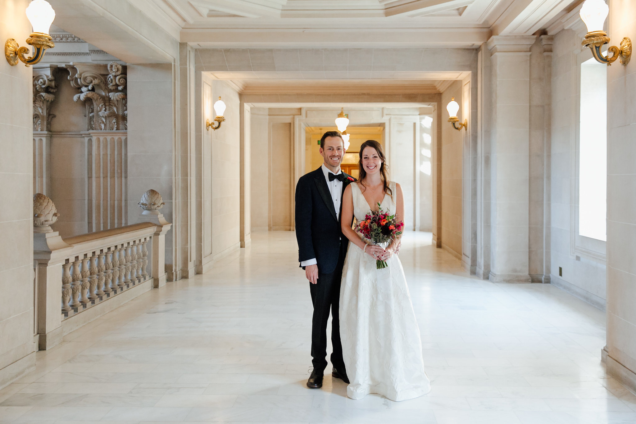 Laid back city hall wedding