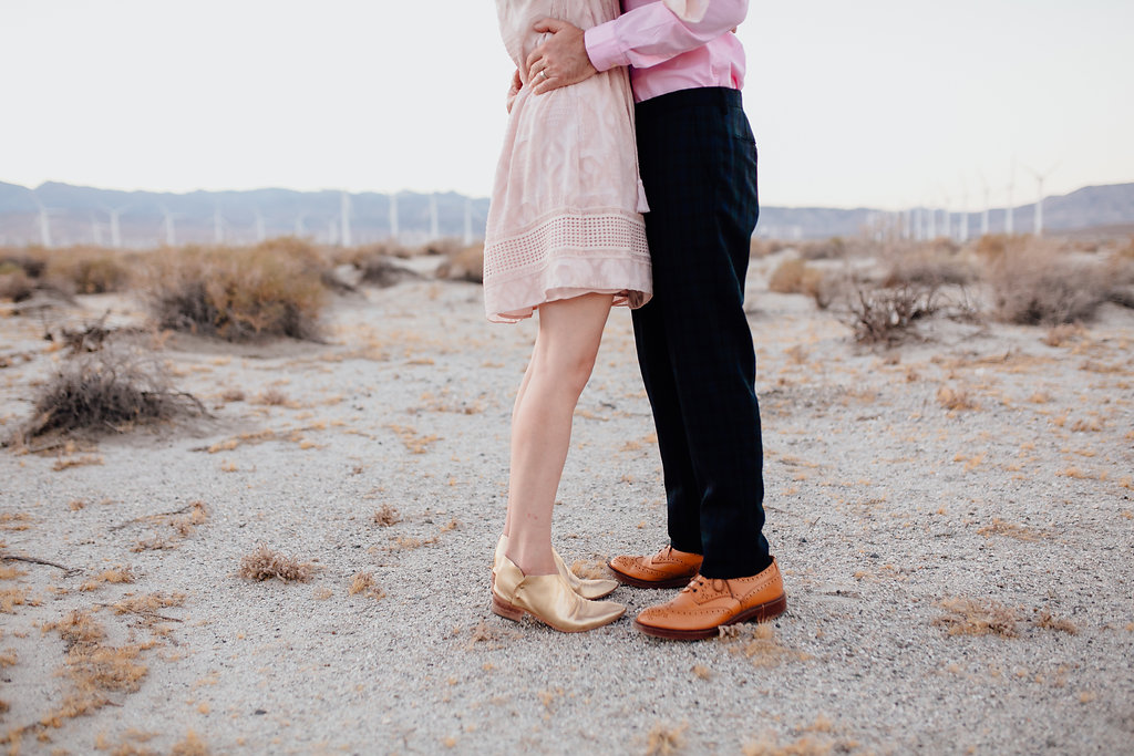  A funky and vibrant engagement session in the wind farms of Palm Springs. 