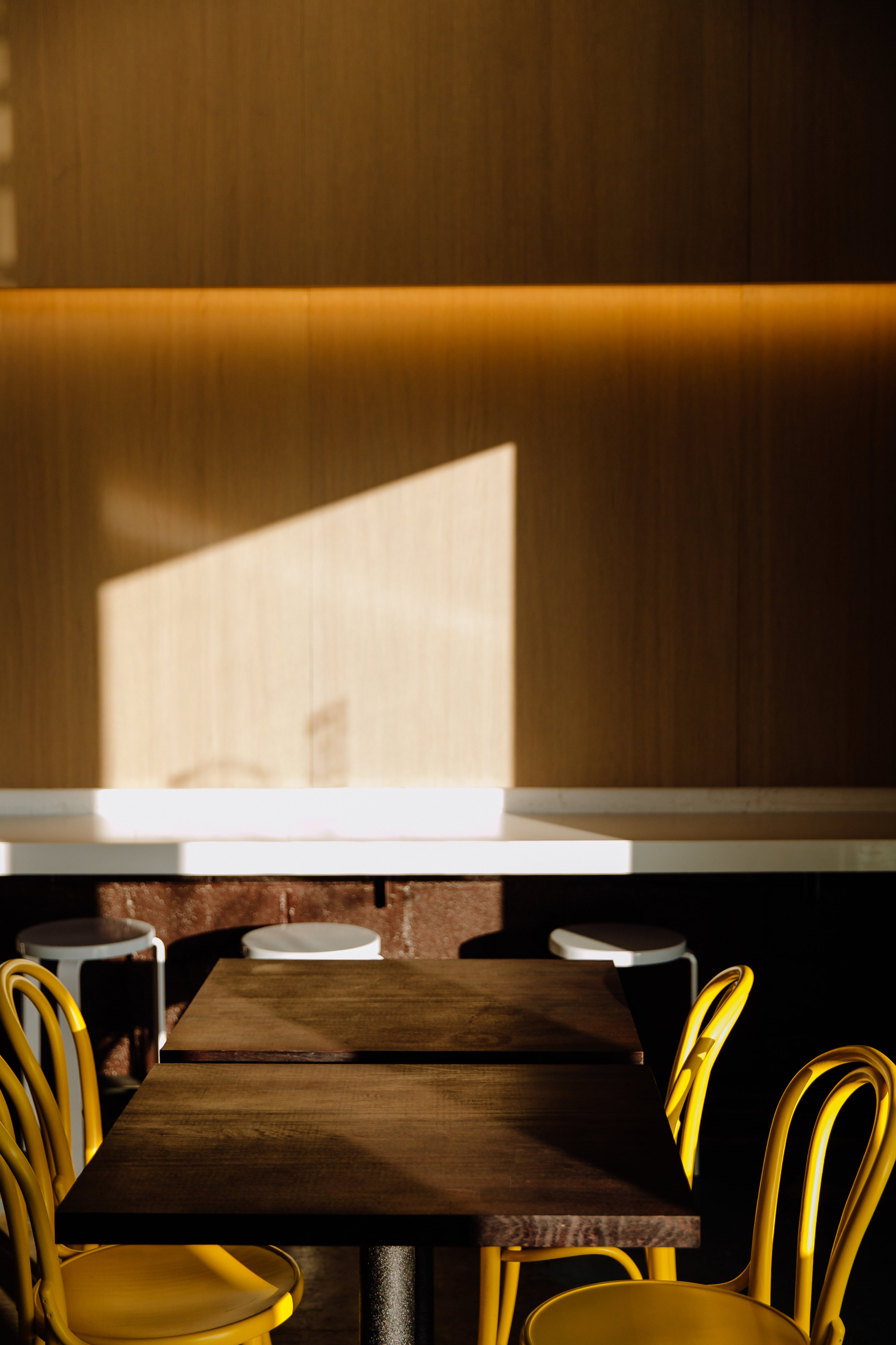 A romantic engagement shoot over waffles in Oakland, California.