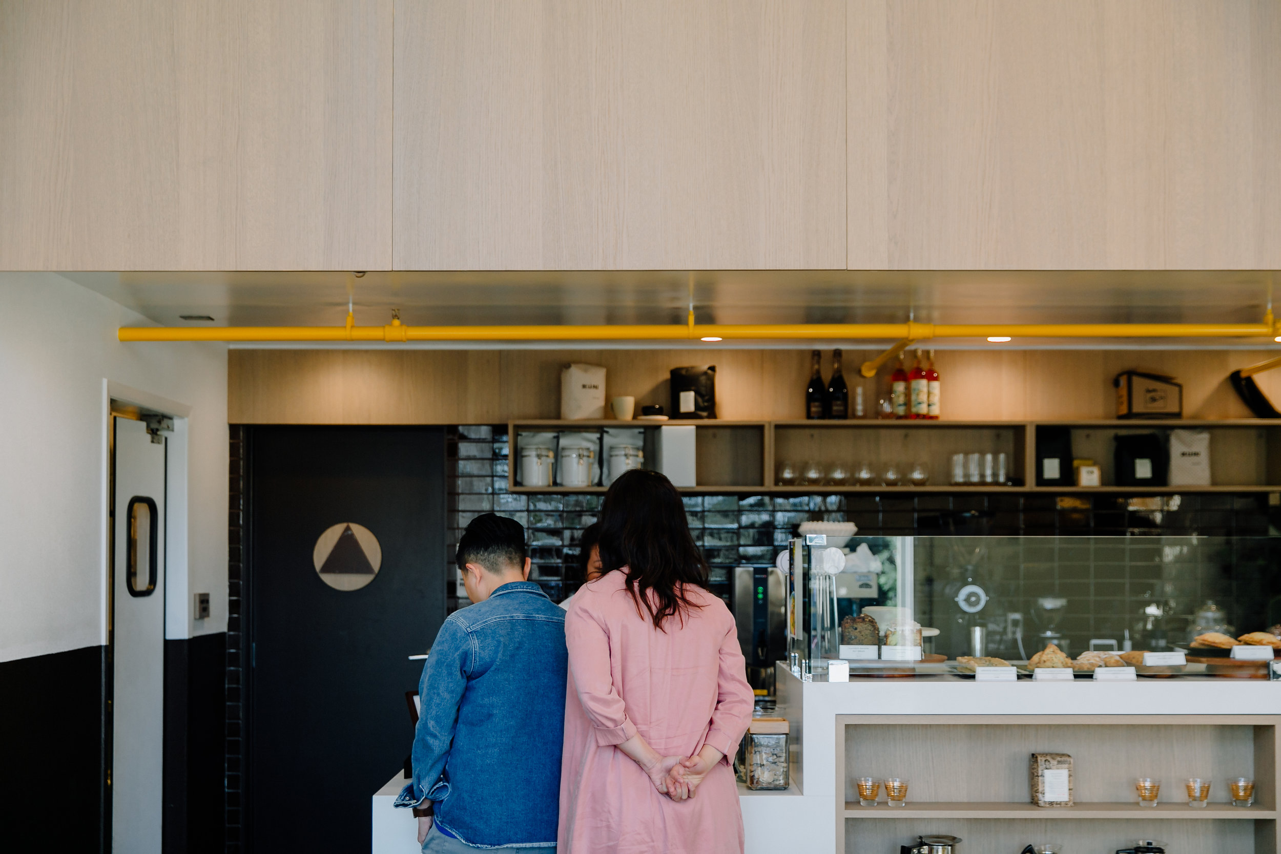  A romantic engagement shoot over waffles in Oakland, California. 