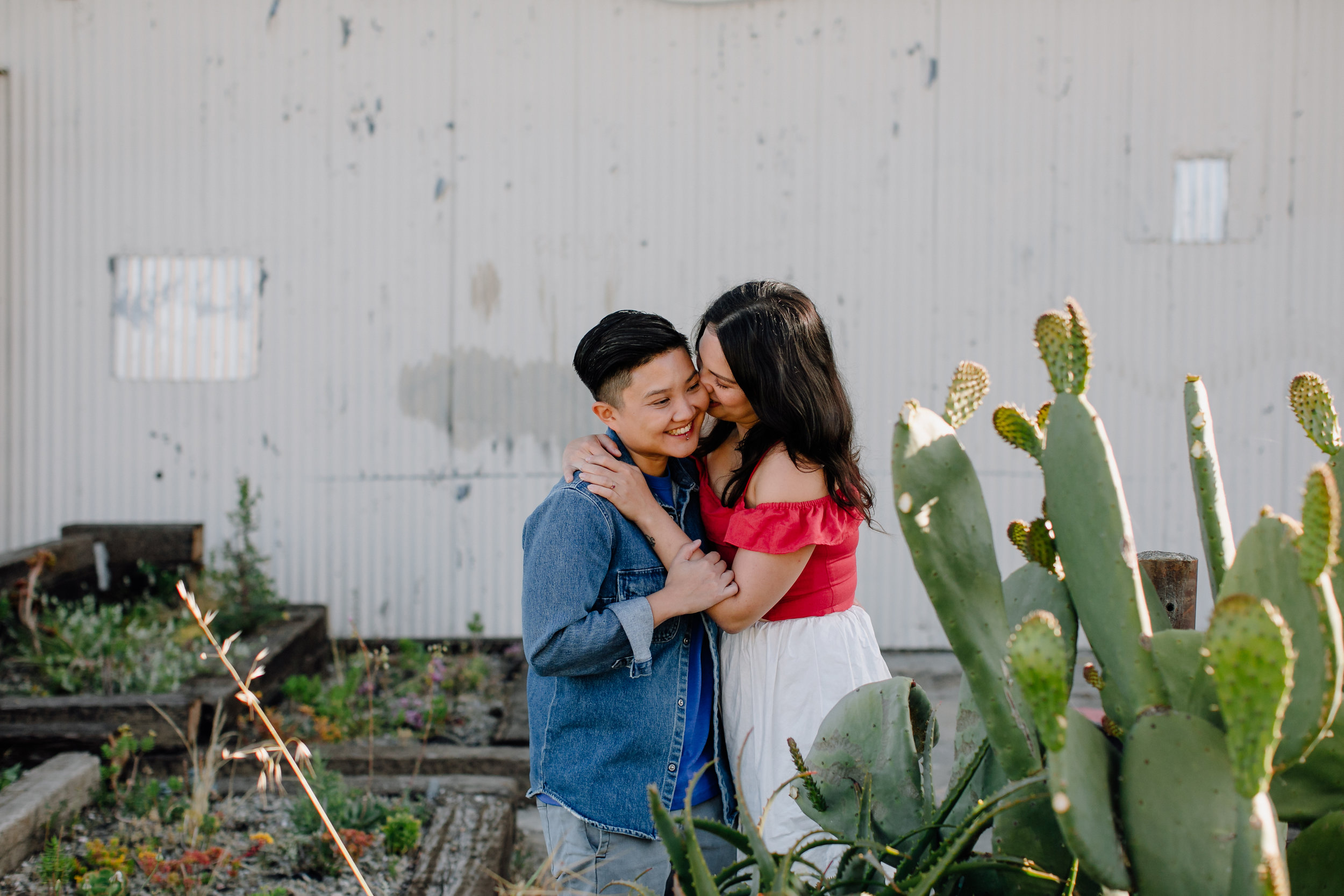  A romantic engagement shoot over waffles in Oakland, California. 