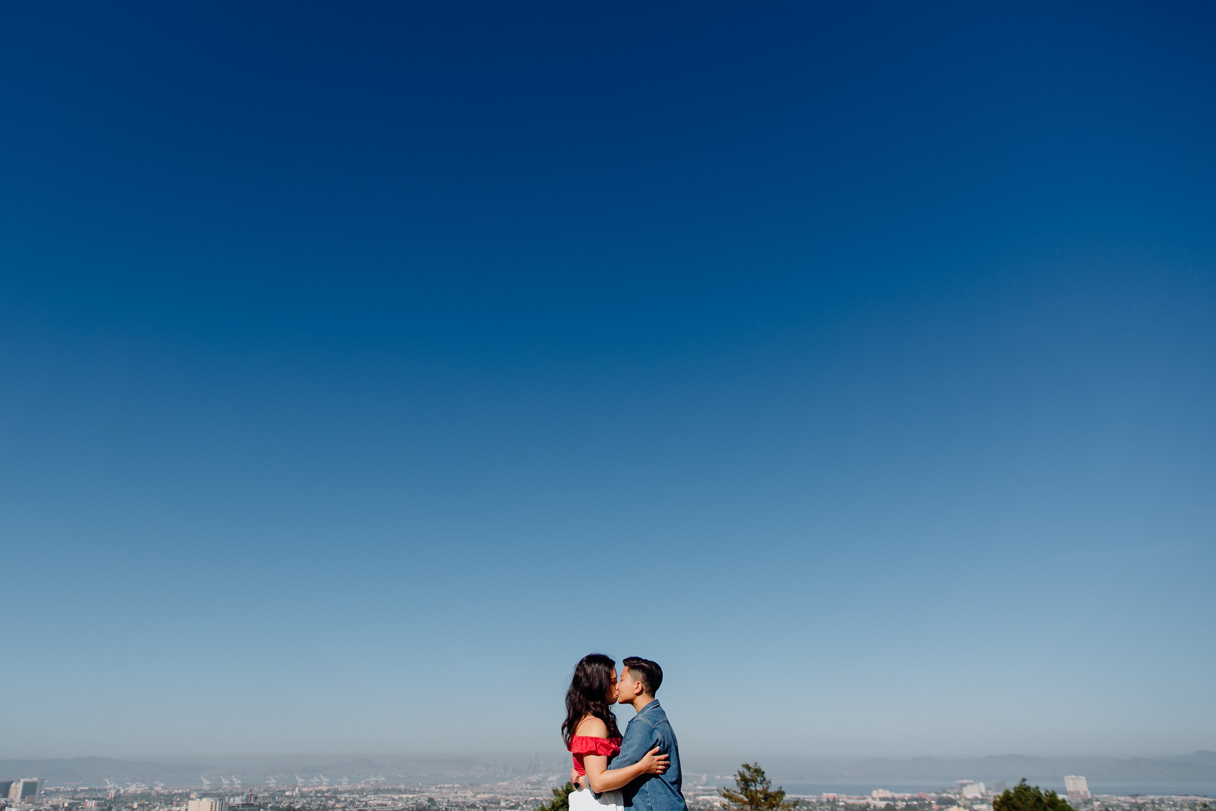  A romantic engagement shoot over waffles in Oakland, California. 