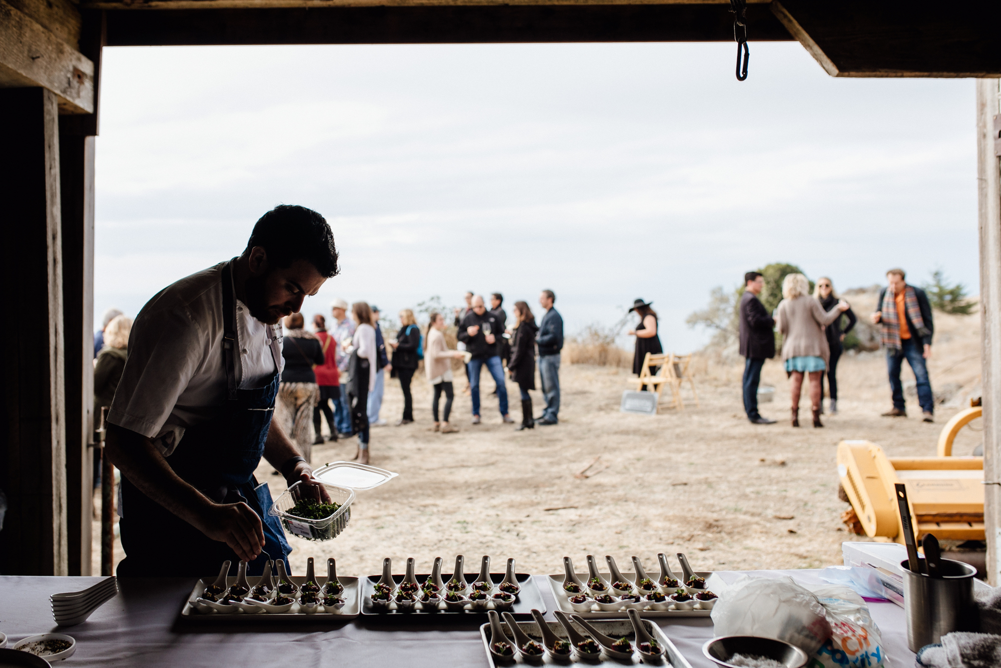  Outstanding in the Field at Marin Headlands in Jenner, California with Chef Ryan McIlwraith. 