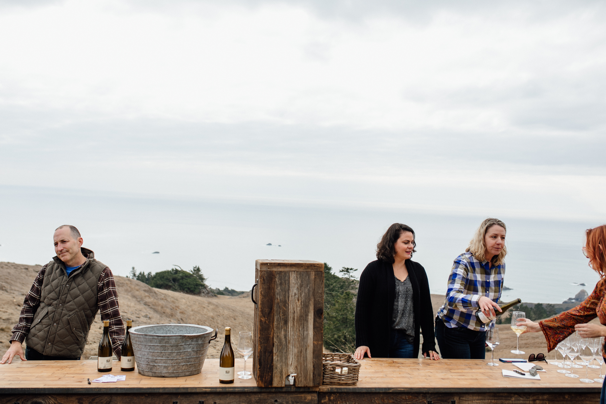  Outstanding in the Field at Marin Headlands in Jenner, California with Chef Ryan McIlwraith. 