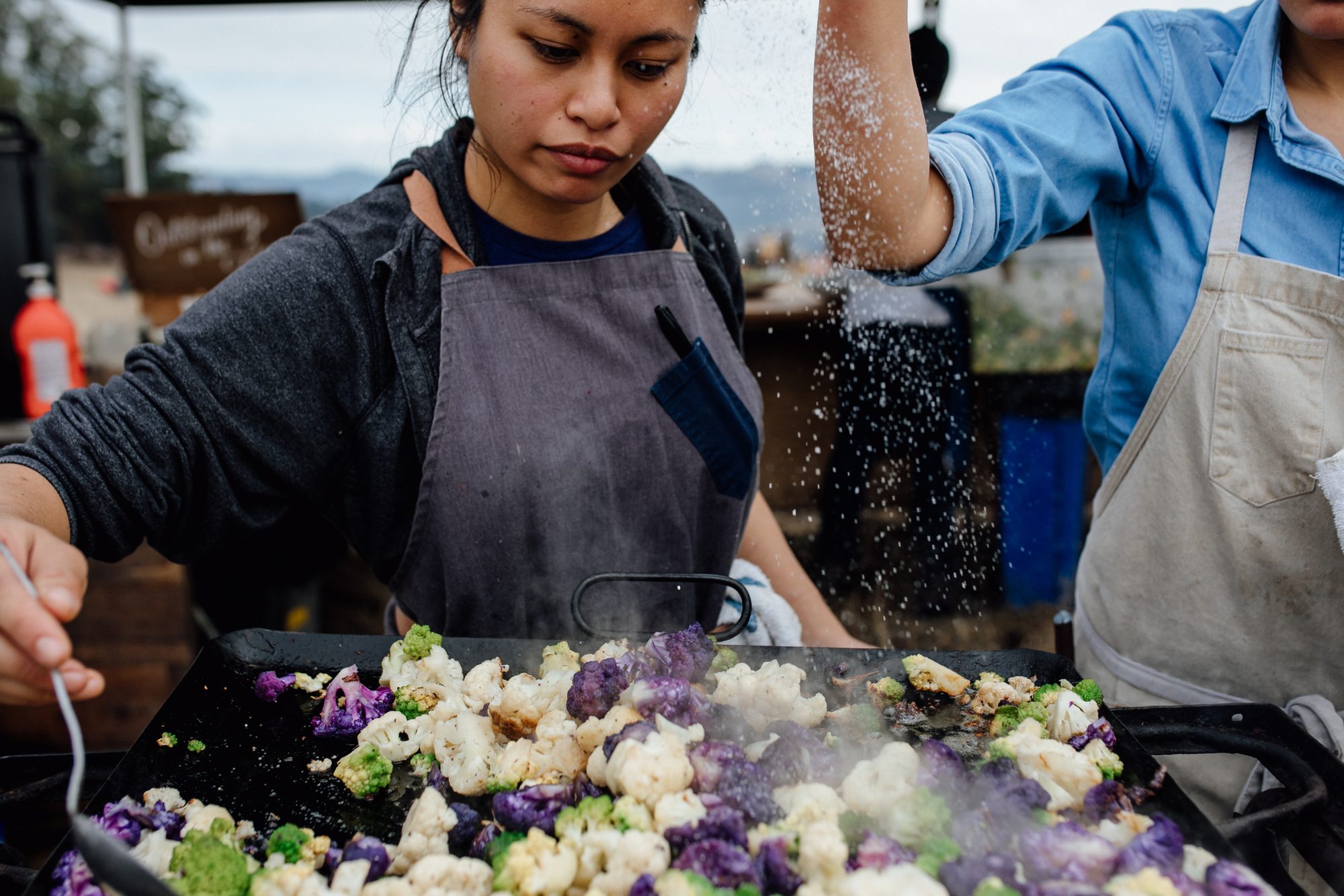  Outstanding in the Field at Marin Headlands in Jenner, California with Chef Ryan McIlwraith. 