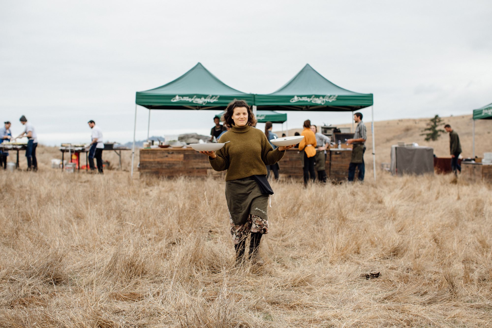  Outstanding in the Field at Marin Headlands in Jenner, California with Chef Ryan McIlwraith. 