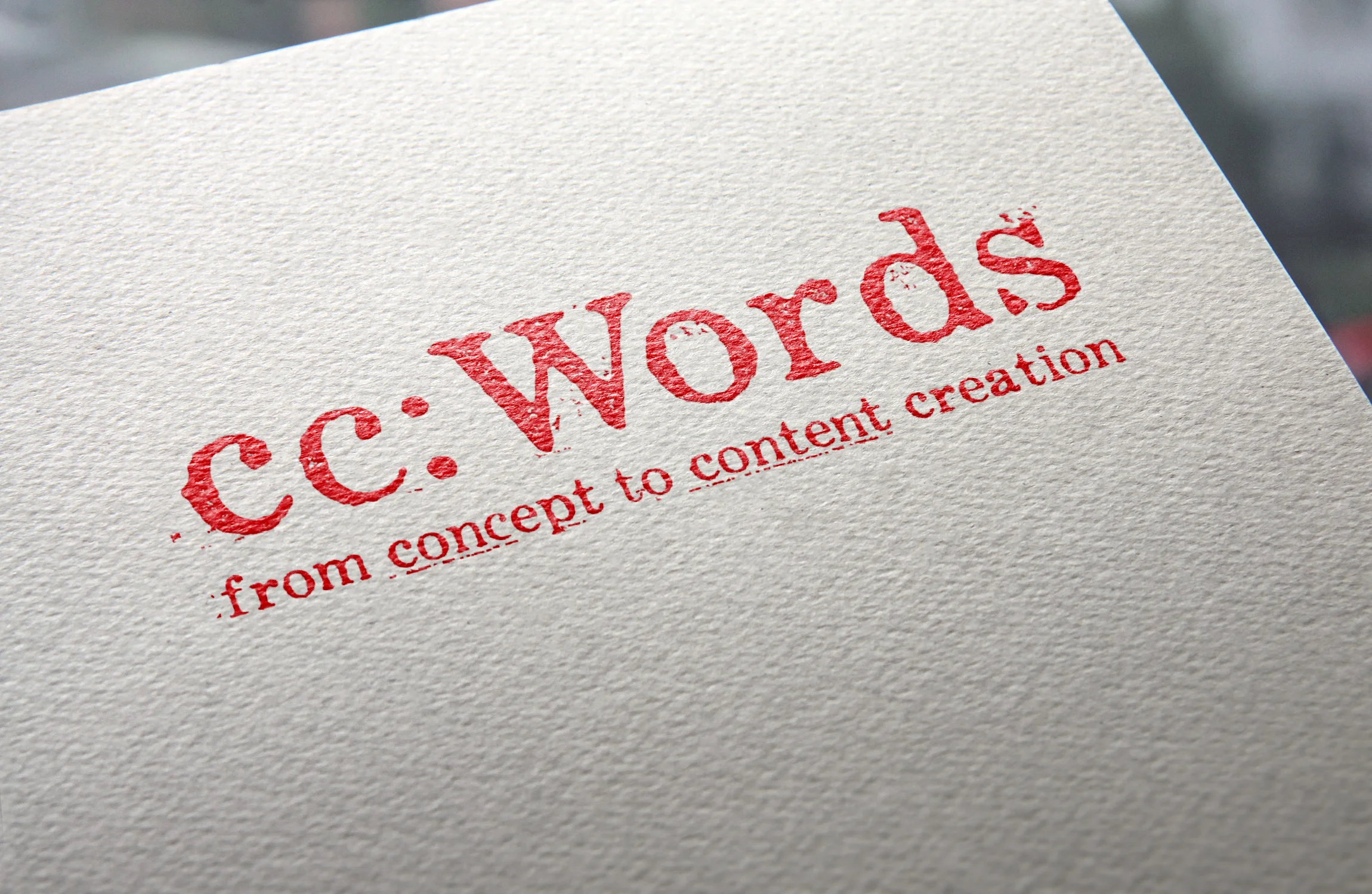 Client: cc: Words Category: Identity: Logo, B2B