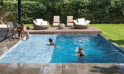 Location of your pool helps to keep kids safe.