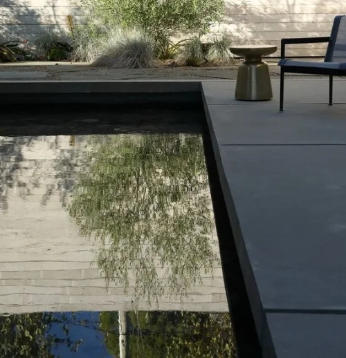 Dark pavers absorb, and hold, the heat.