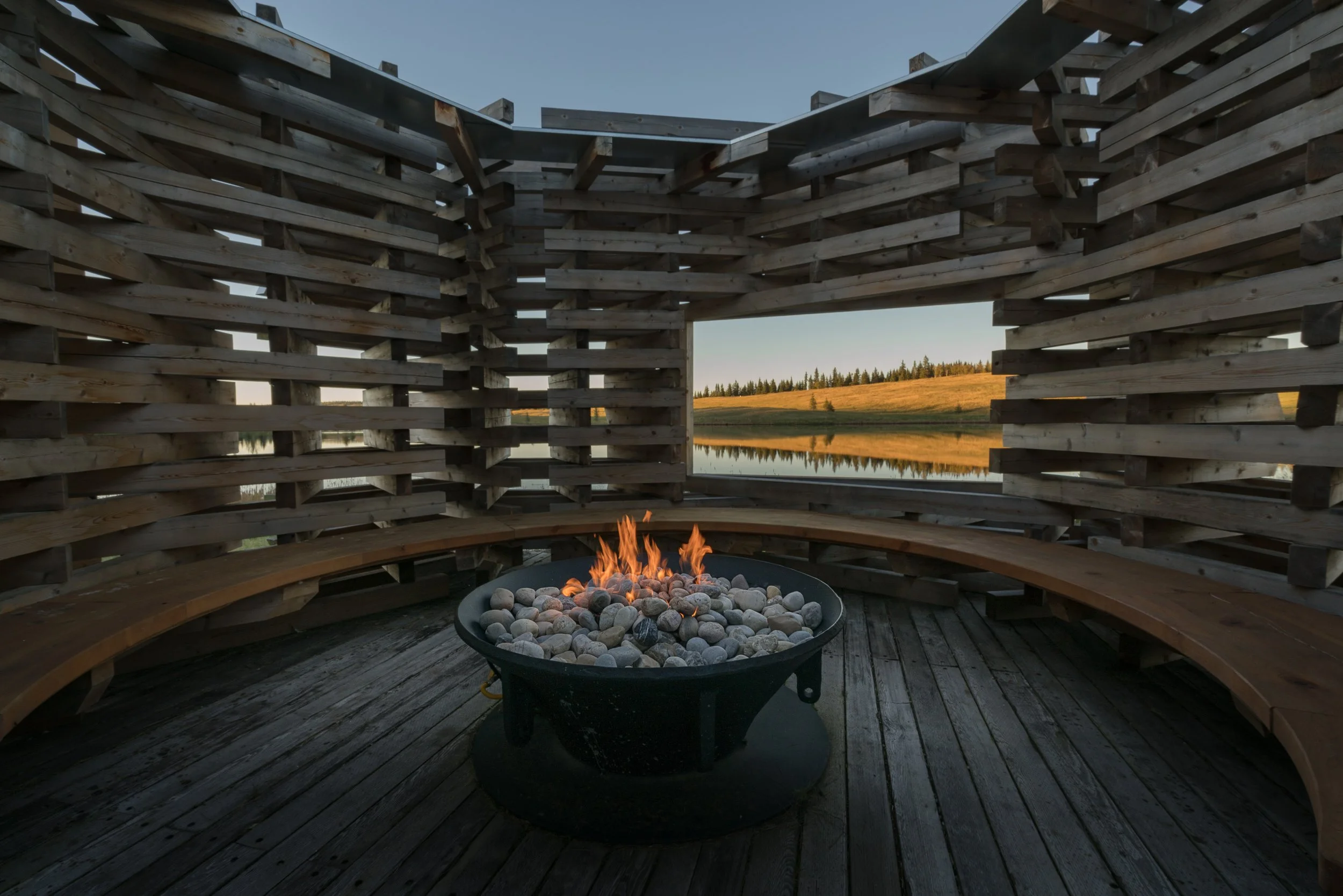Arch. Group Young Projects, Fireplace,  Alberta, Canada.