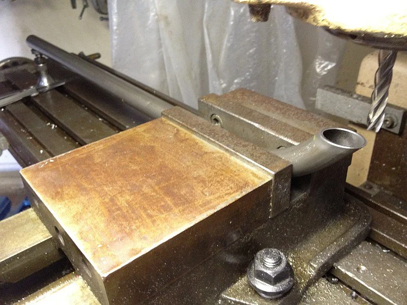 2012-07-23 01 milling off excess streamliner fork crown end stanchion.jpg
