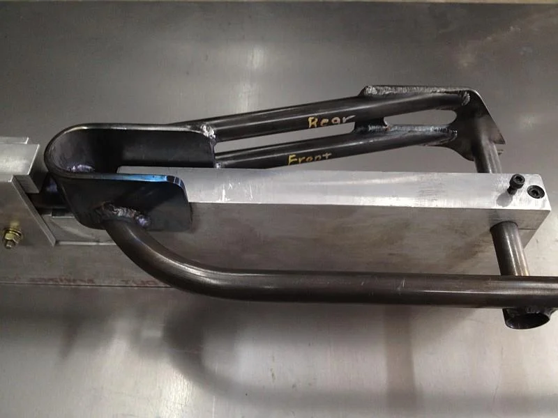 2012-07-24 02 streamliner fork welded, in fixture.jpg