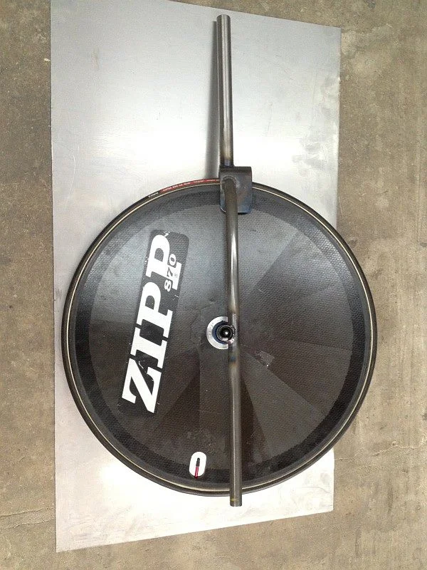 2012-07-24 09 streamliner fork with wheel, brake side.jpg