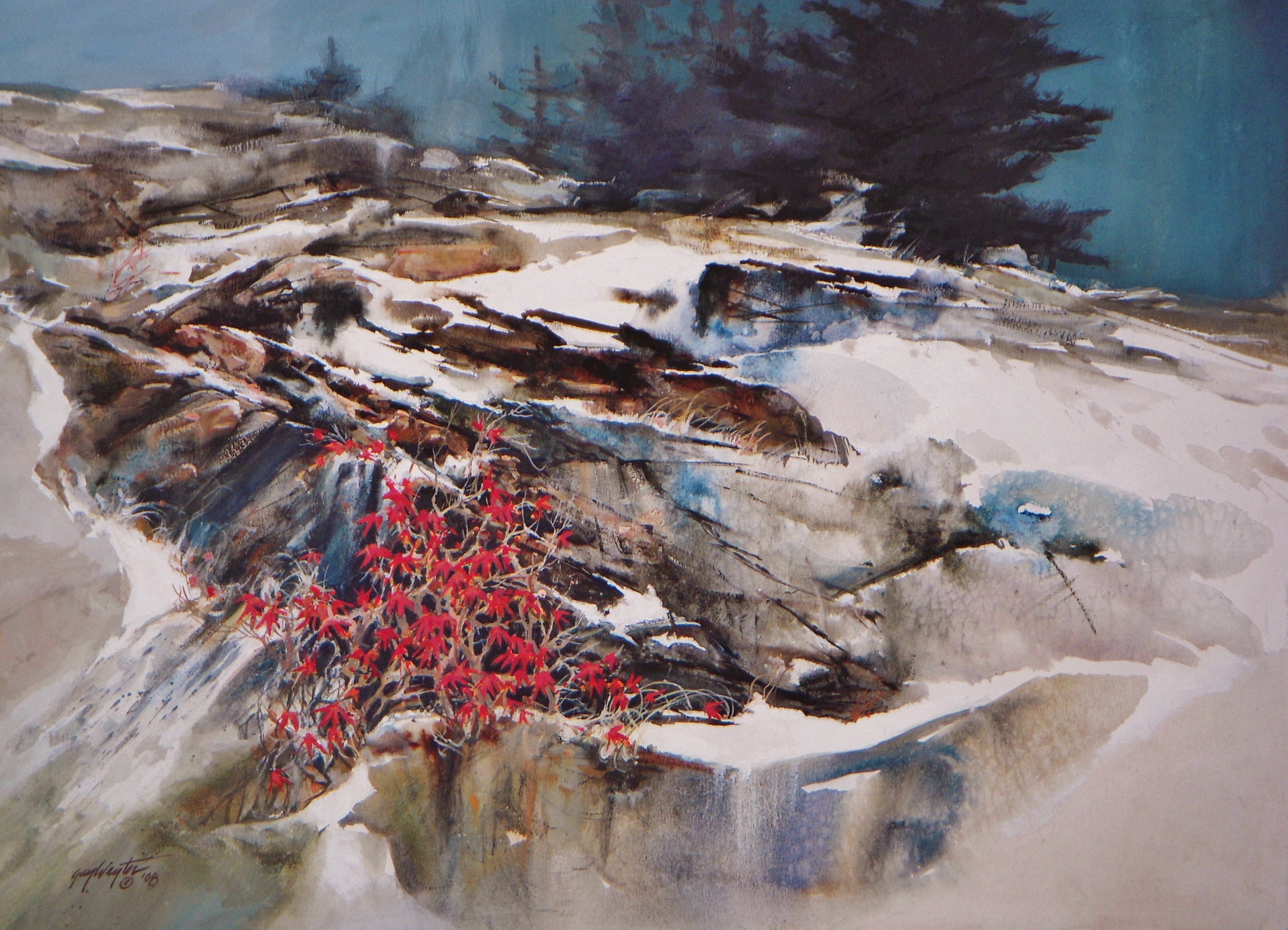 Sierra Thaw, Watercolor