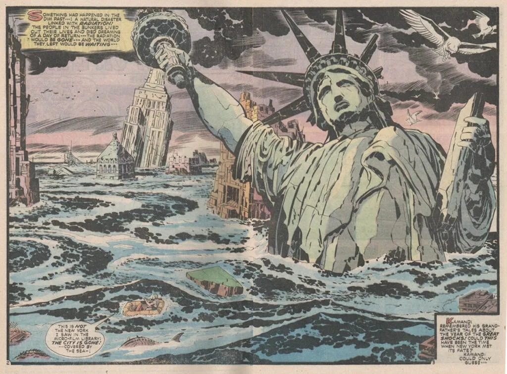A double page spread by artist Jack Kirby (Thanks to Dave Jordan for finding the image)