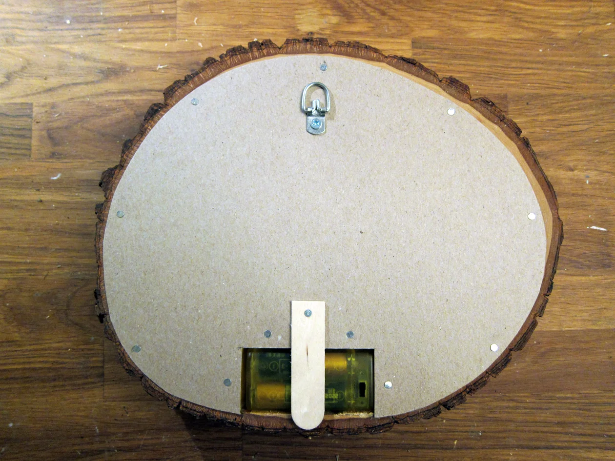 Add hanging hardware to back.