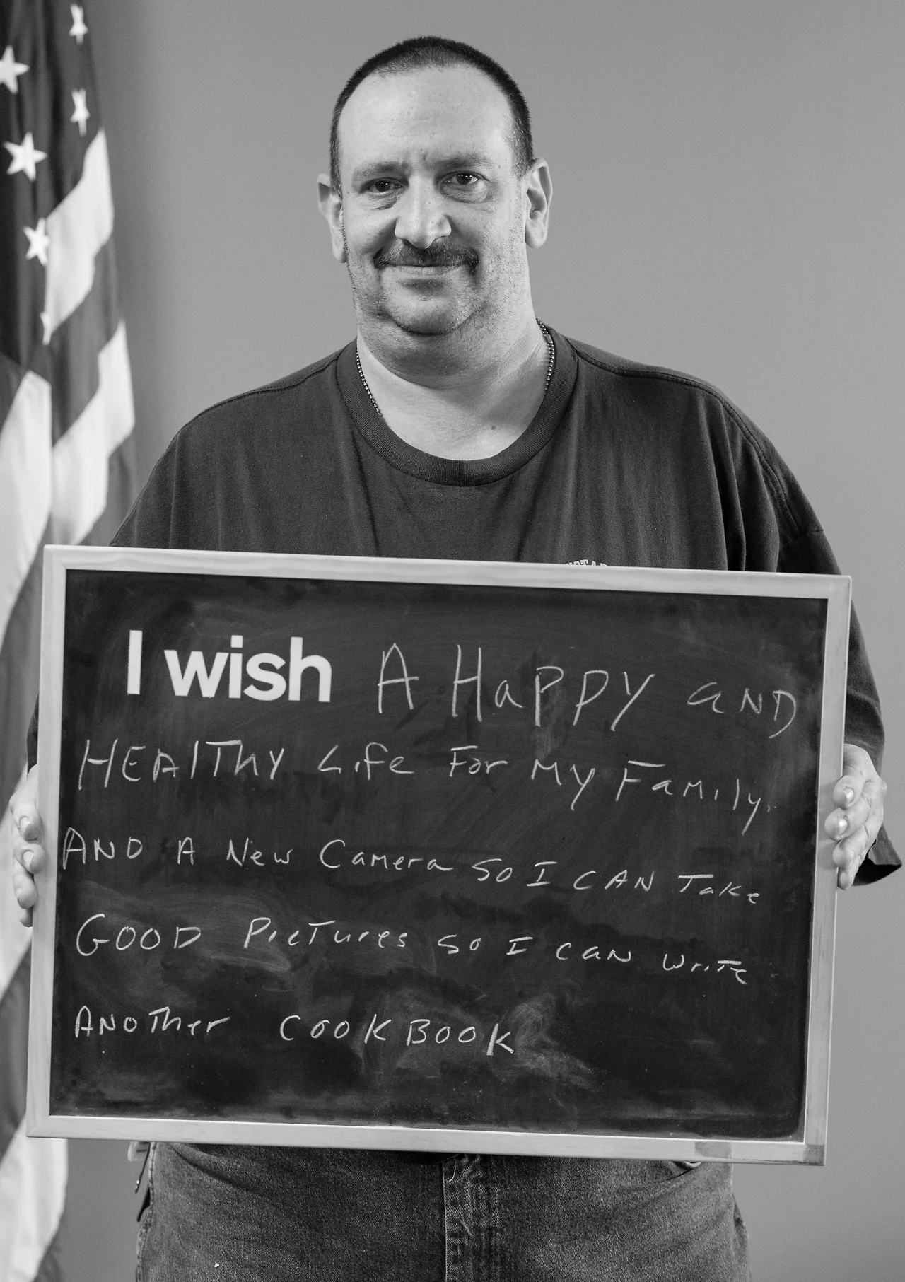 Myles / US War Veteran "I wish a happy and healthy life for my family and a new camera so I can take good pictures so I can write another cookbook." Oct.21.2013 Bronx,NY.