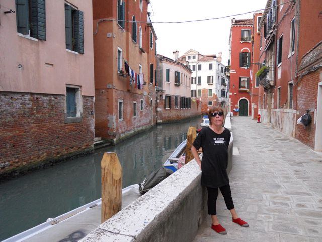 Gina in one of her favorite places in the world, Venice. I was always so excited to she her wearing one of my nycsubwaygirl t-shirts.